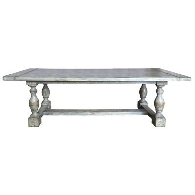 Westford Reclaimed Oregon Timber Dining Table, 240cm, Rustic Grey