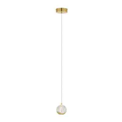 Segovia Glass & Metal LED Pendant Light, Gold