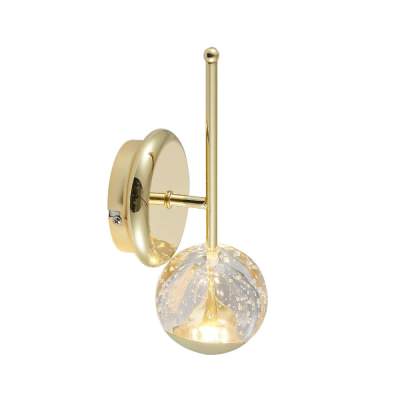 Segovia Glass & Metal LED Wall Light, Gold