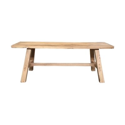 Tiance Reclaimed Elm Timber Dining Bench, 120cm