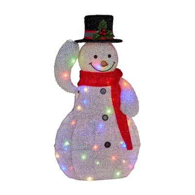 Wynston LED Light Up Indoor / Outdoor Animated Christmas Snowman Ornament, 51cm