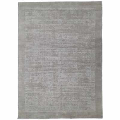 Velour Shear Hand Knotted Wool Rug, 305x430cm, Grey