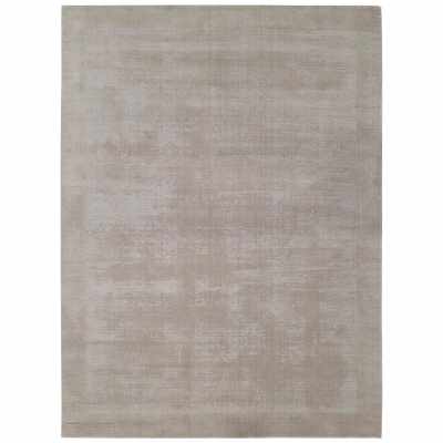 Velour Shear Hand Knotted Wool Rug, 365x457cm, Ivory