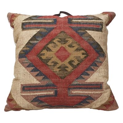 Kilm Panja Jute & Wool Floor Cushion with Handle