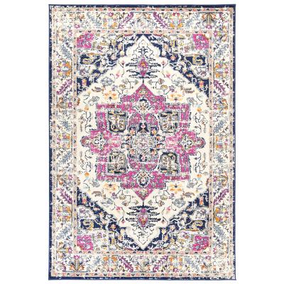 Sicily Carleone Transitional Rug, 330x240cm, Cream / Pink