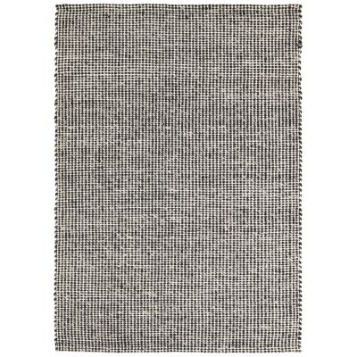 Skandi Carlos Flatwoven Felted Wool Rug, 300x400cm, Black