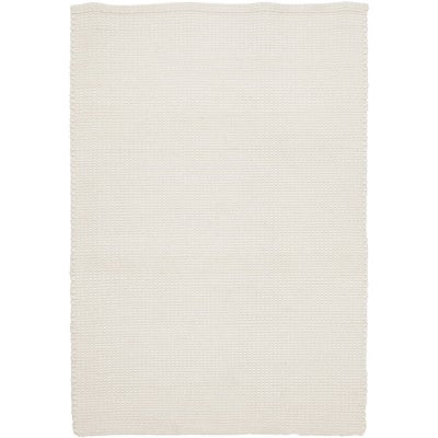 Skandi Carlos Flatwoven Felted Wool Rug, 225x155cm, White