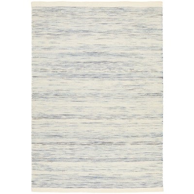 Madras Skandi Flatwoven Wool Rug, 280x190cm, Blue