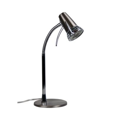 Scoot Metal LED Desk Lamp, Brushed Chrome