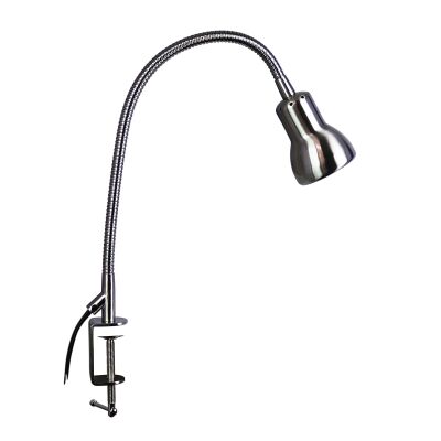 Scope Metal Adjustable Clamp Lamp, Brushed Chrome