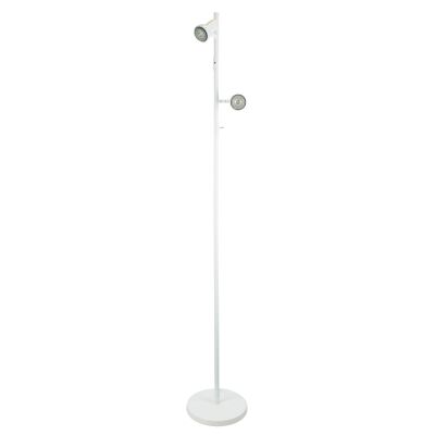 Daxam Metal Twin Adjustable LED Floor Lamp, White