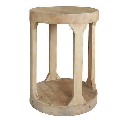 Frans Recycled Timber Round Side Table