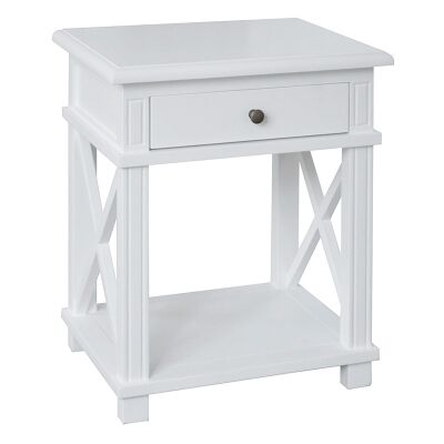 Phyllis Birch Timber Side Table, Small, White