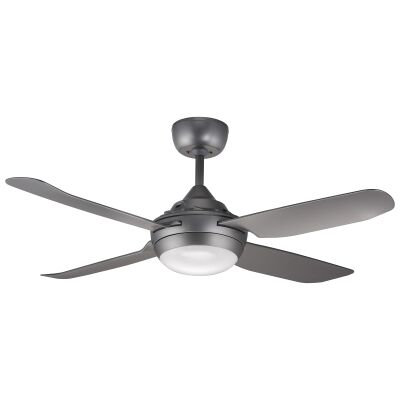 Ventair Spinika Commercial Grade Indoor / Outdoor Ceiling Fan with CCT LED Light, 122cm/48", Titanium