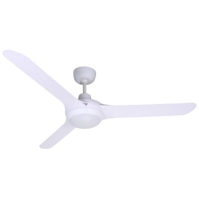 Ventair Spyda Commercial Grade Indoor / Outdoor 3 Blade Ceiling Fan with CCT LED Light, 140cm/56", Satin White