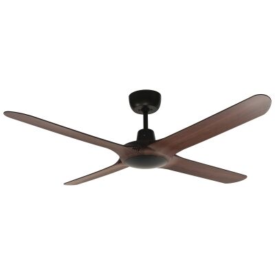 Ventair Spyda Commercial Grade Indoor / Outdoor 4 Blade Ceiling Fan, 140cm/56", Walnut