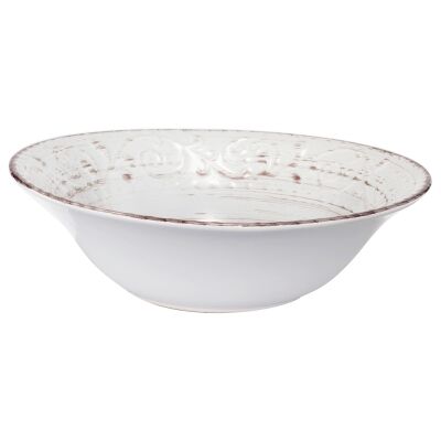 Dane Hill Stoneware Serving Bowl, Cream