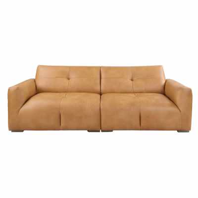 Esvik Full Top Grain Leather Sofa, 3.5 Seater, Camel