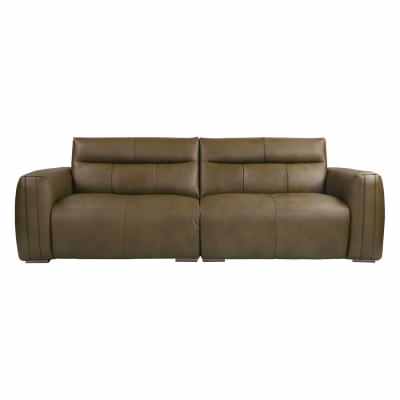 Kirex Full Top Grain Leather Sofa, 3 Seater, Olive