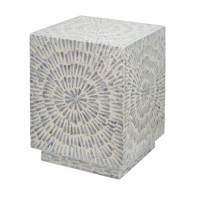 Brickley Capiz Accent Stool / Side Table