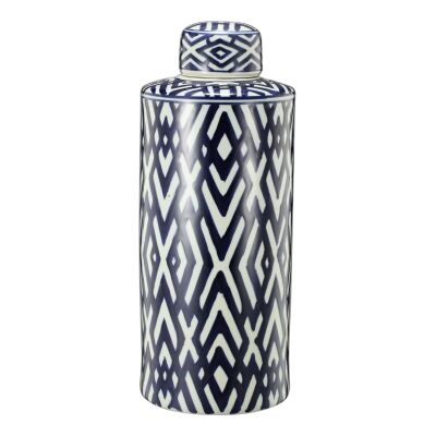 Foulden Porcelain Cylinder Temple Jar, Large