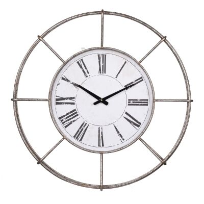 Hythe Iron Frame Round Wall Clock, 72cm