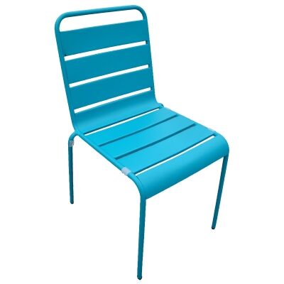 Cancun Metal Side Chair, Blue