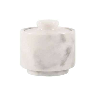 Marston Marble Salt Cellar, White