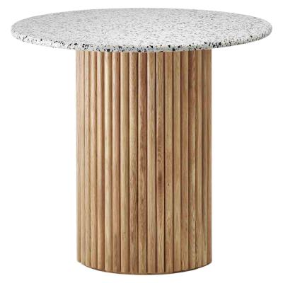 Cosmos Round Side Table, Terrazzo / Oak