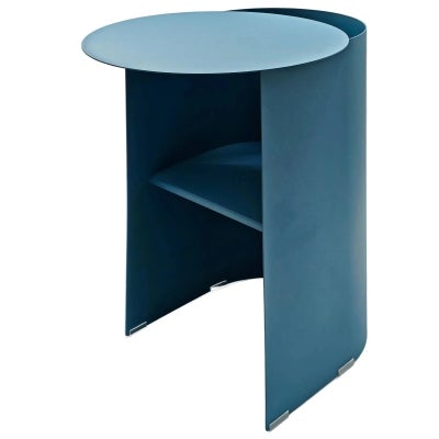 Soleen Iron Side Table, Blue