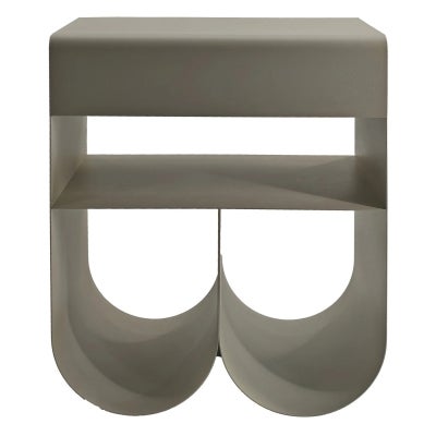 Orviano Iron Side Table, Almond Milk