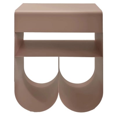 Orviano Iron Side Table, Smoky Pink