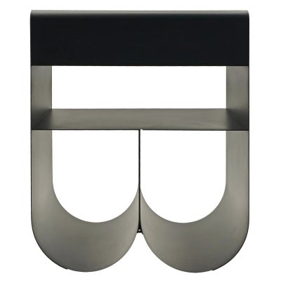 Orviano Iron Side Table, Black
