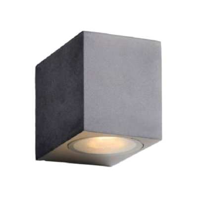 Ames IP54 Exterior Down Wall Light, Square, Silver
