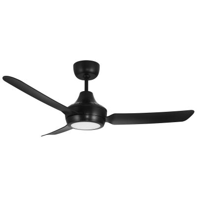 Ventair Stanza Indoor / Outdoor Ceiling Fan with LED Light, 122cm/48", Black