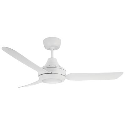 Ventair Stanza Indoor / Outdoor Ceiling Fan with LED Light, 122cm/48", White
