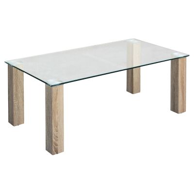 Emilio Glass Top Dining Table, 150cm