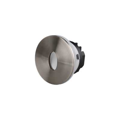 Dupont Recessed Dimmable LED Round Steplight, Style C, CCT, Satin Chrome