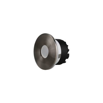 Dupont Recessed Dimmable LED Round Steplight, Style D, CCT, Satin Chrome
