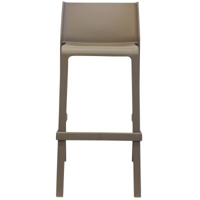 Trill Italian Made Commercial Grade Indoor / Outdoor Bar Stool, Taupe