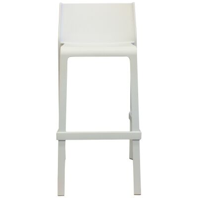 Trill Italian Made Commercial Grade Indoor / Outdoor Bar Stool, White