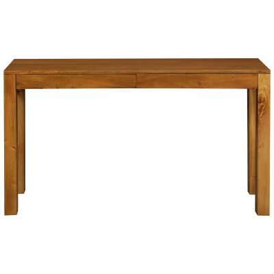 Amsterdam Solid Mahogany Timber 2 Drawer 130cm Sofa Table - Light Pecan