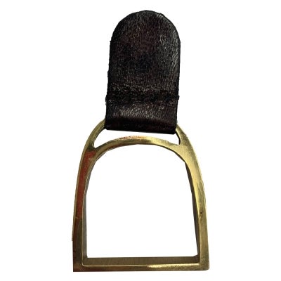 Lederon Leather & Brass Napkin Ring, Black / Brass