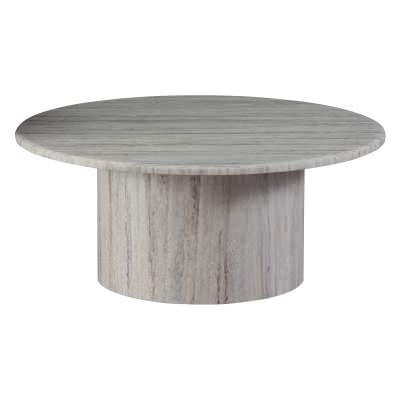 Soryn Artificial Stone Top Round Coffee Table, 80cm