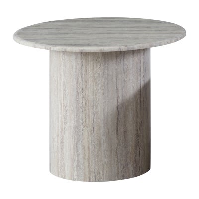 Soryn Artificial Stone Top Round Side Table