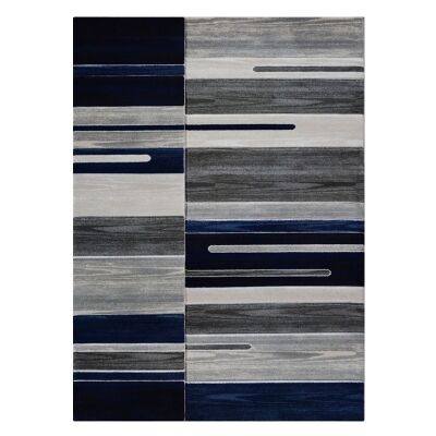 Sunbury Ryder Modern Rug, 240x330cm, Navy / Grey