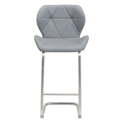 Kendrick Faux Leather Counter Stool, Grey