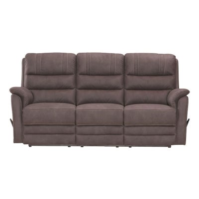 Terinor Rhino Suede Fabric Recliner Sofa, 3 Seater, Truffle