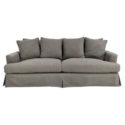 Kentlyn Fabric Slipcovered Sofa, 4 Seater, Slate