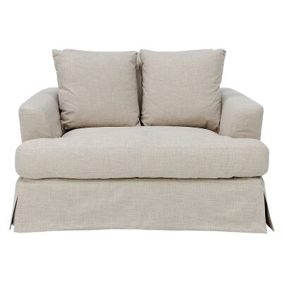 Kentlyn Fabric Slipcovered Sofa, 1.5 Seater, Khaki